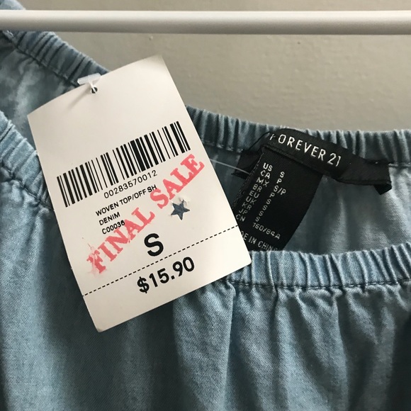 Forever 21 Denim Babydoll Top - Picture 3 of 3